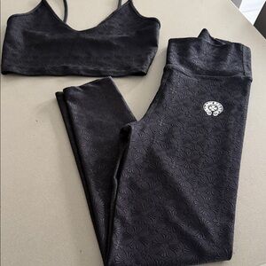 Chrome heart leggings and tank